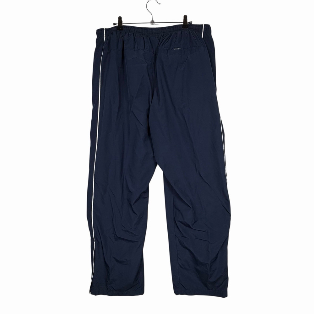 Vintage Y2K Nike Windbreaker Track Pants Navy Blue Ankle Zip Size XL - Picture 3 of 9